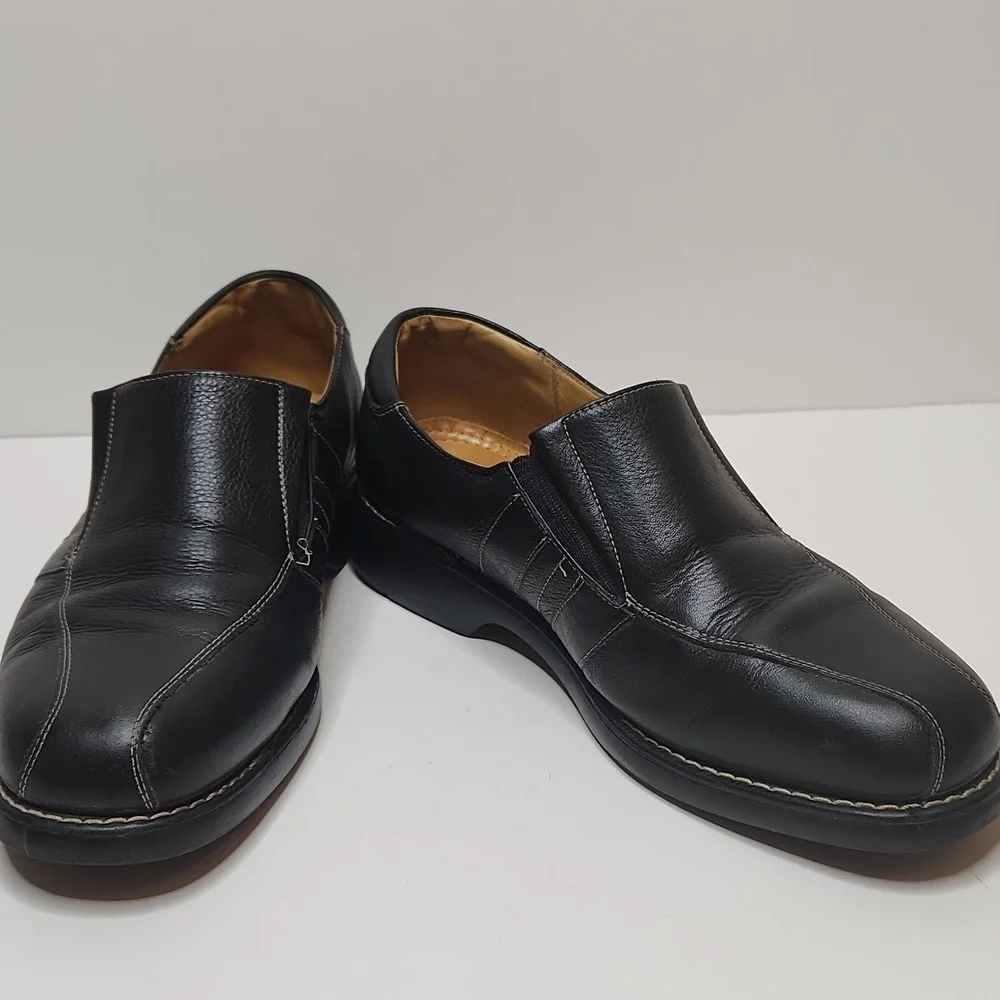 Sandro Mascoloni Vinyard Men's Black Leather Slip-On Loafer Shoes Size 9D